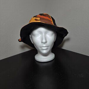 Orange Camo Reversible Bucket Hat
